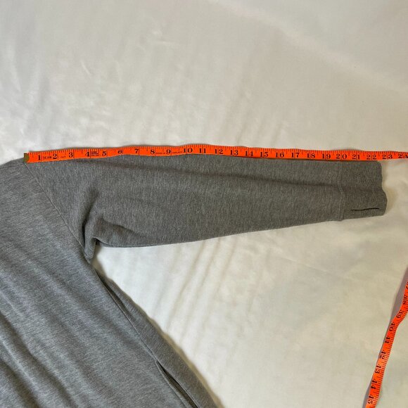 Threads 4 Thought Fleece Cardigan Hooded Open Front Pockets Thumbholes Size L - Picture 6 of 9